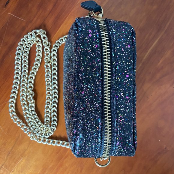 Design Lab Black Glitter Shoulder Bag - Picture 4 of 5
